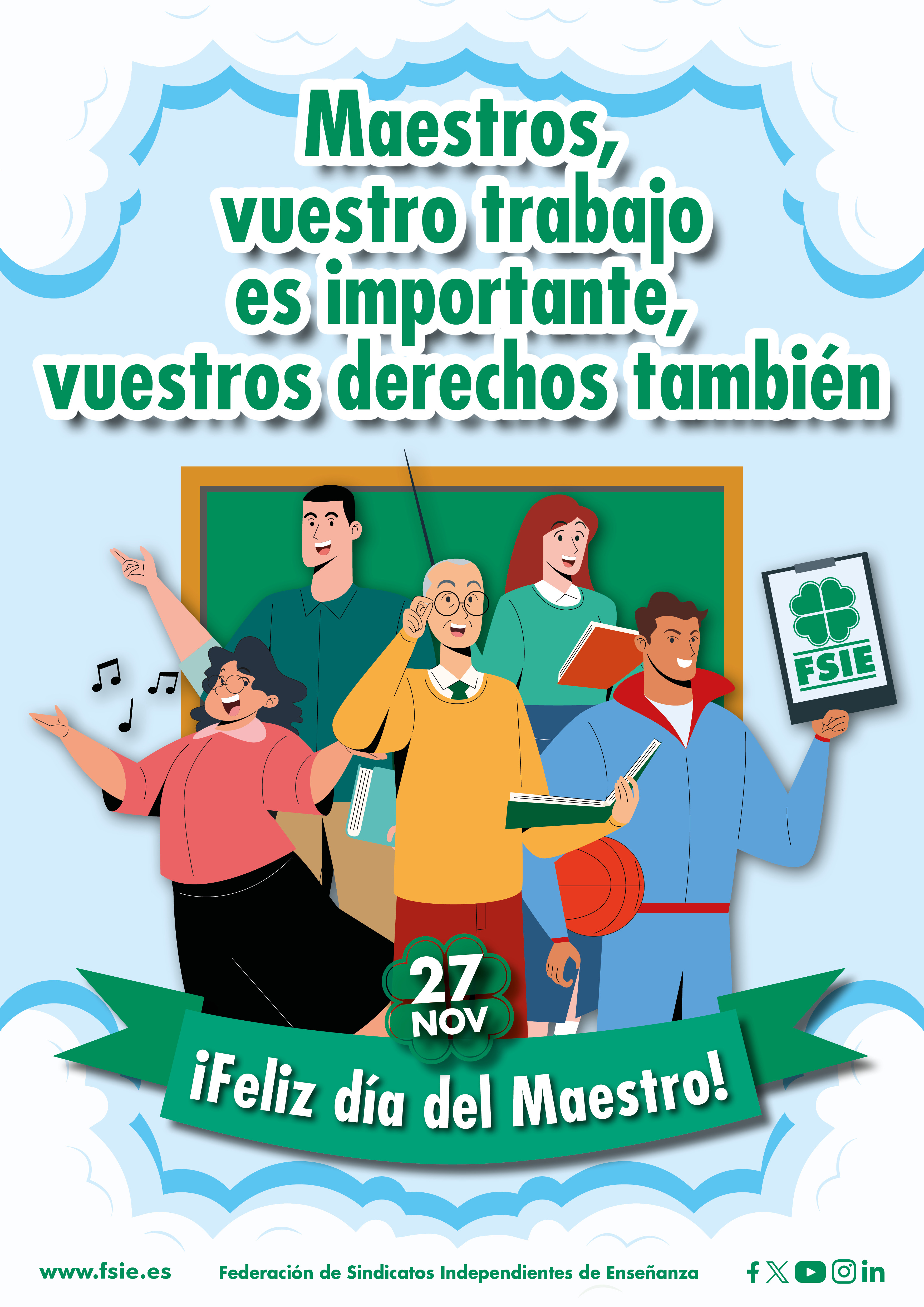 Cartel A3 Día Maestro 27 Nov 2023 castellano