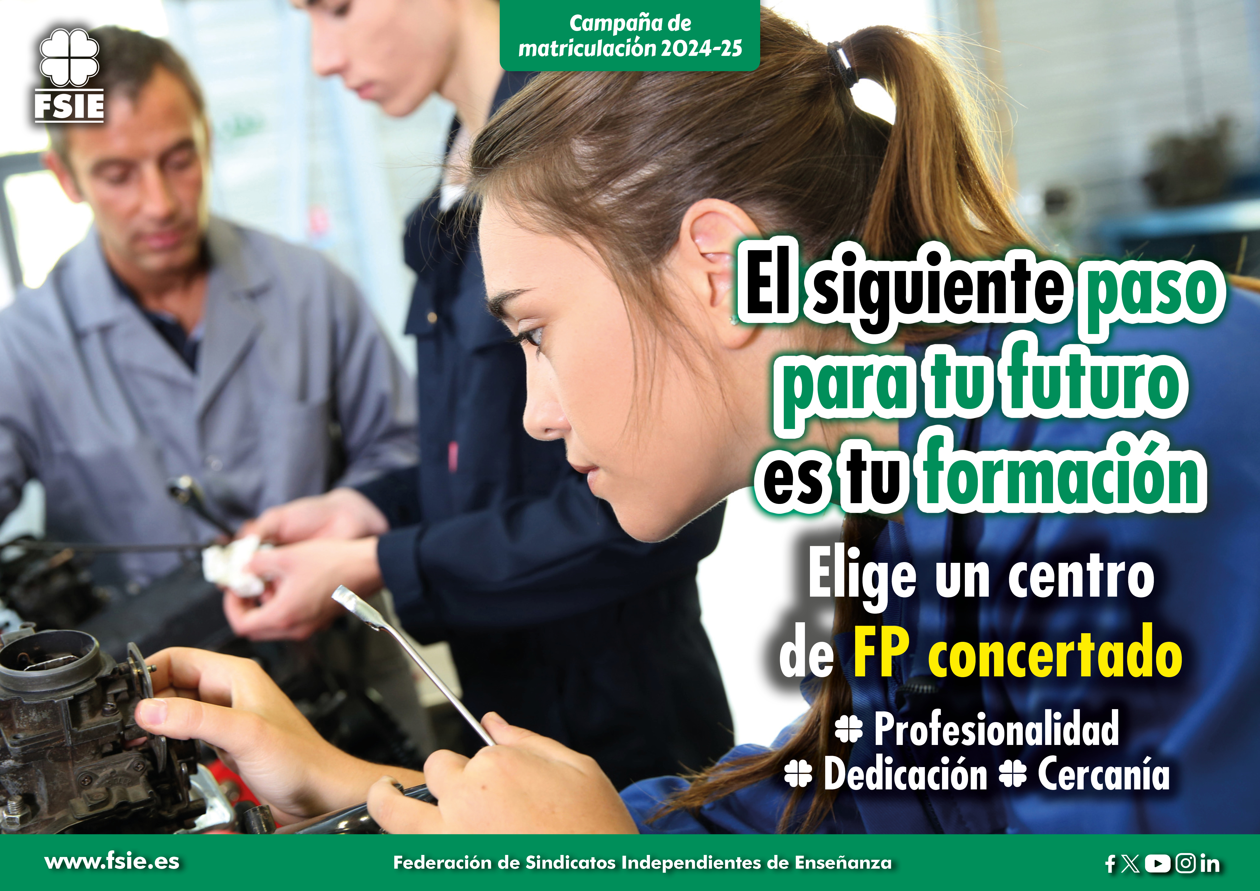 Cartel A3 Escolarización FP Concertado 2024 Castellano