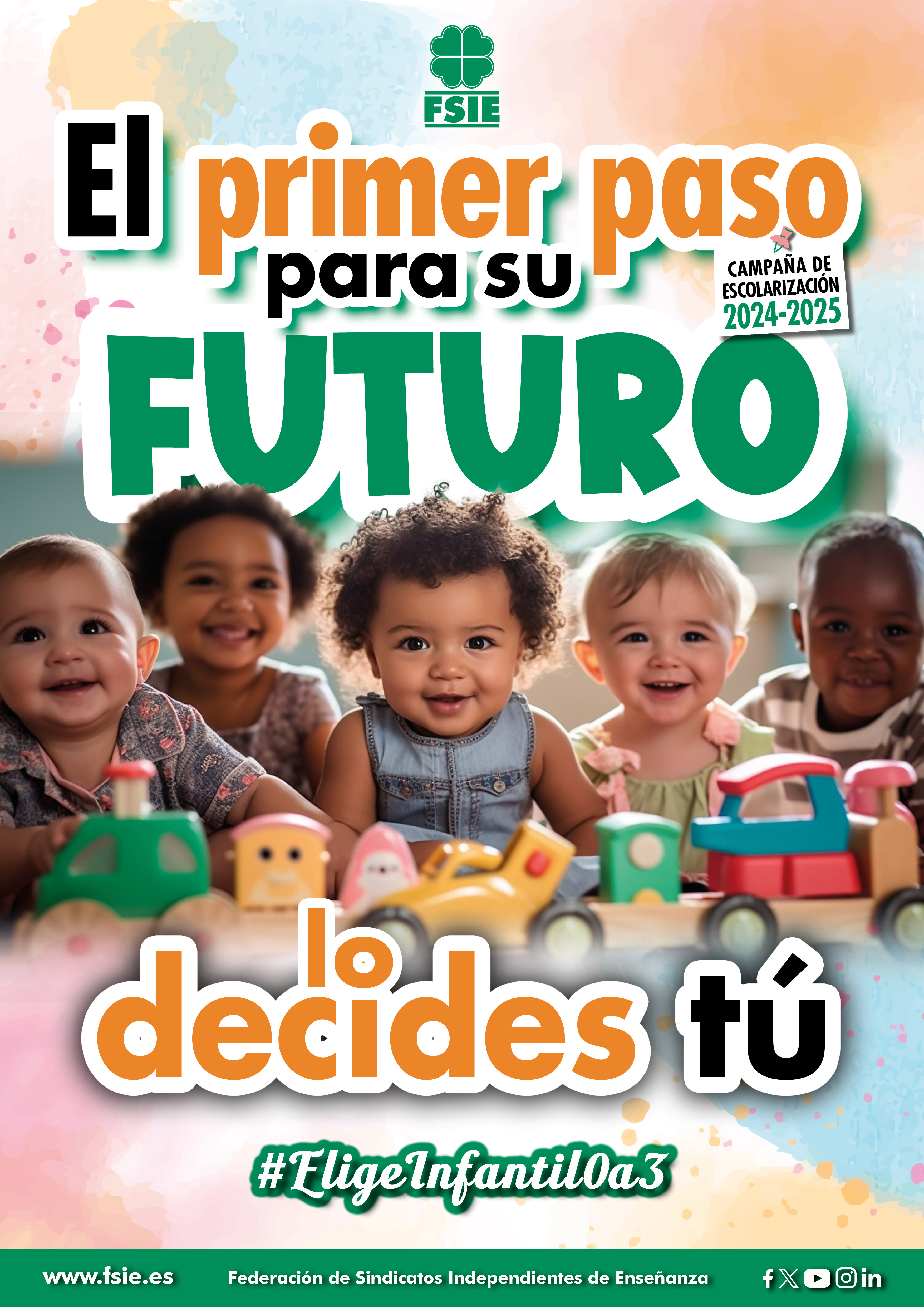 Cartel A3 Escolarización Infantil 0 a 3 2024 Castellano