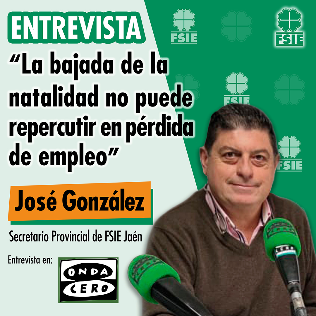 Entrevista a José González secretario provincial FSIE Jaen en Ondacero