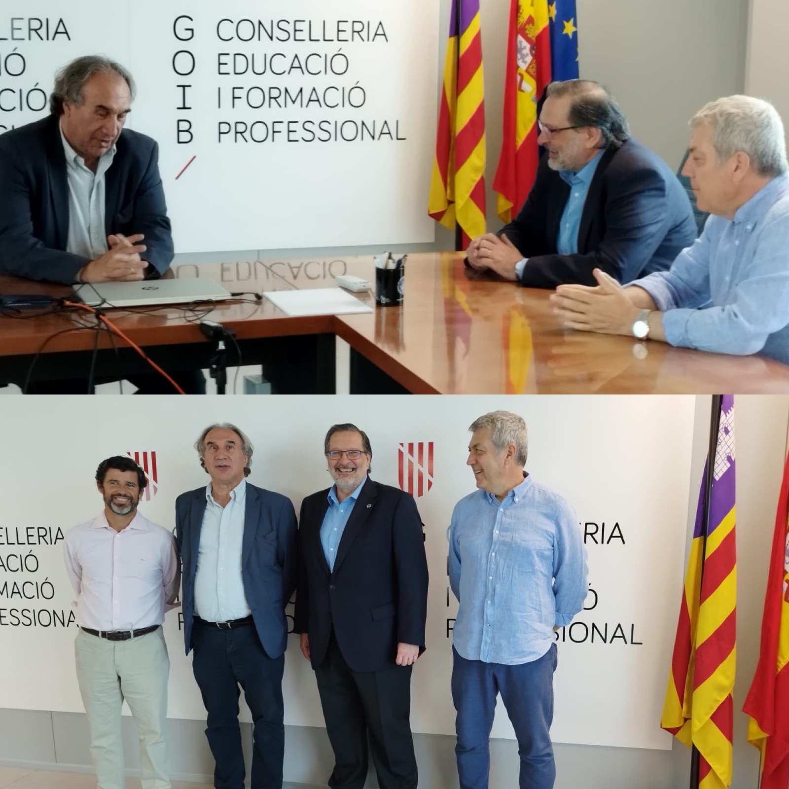 REUNIÓN ENTRE EL SECRETARIO GENERAL DE FSIE JESUS PUEYO Y EL CONSELLER MARTÍ MARCH 