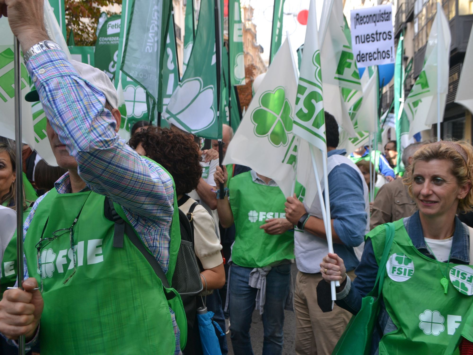 22 Octubre Madrid FSIE Manifestación Subir Salarios 14