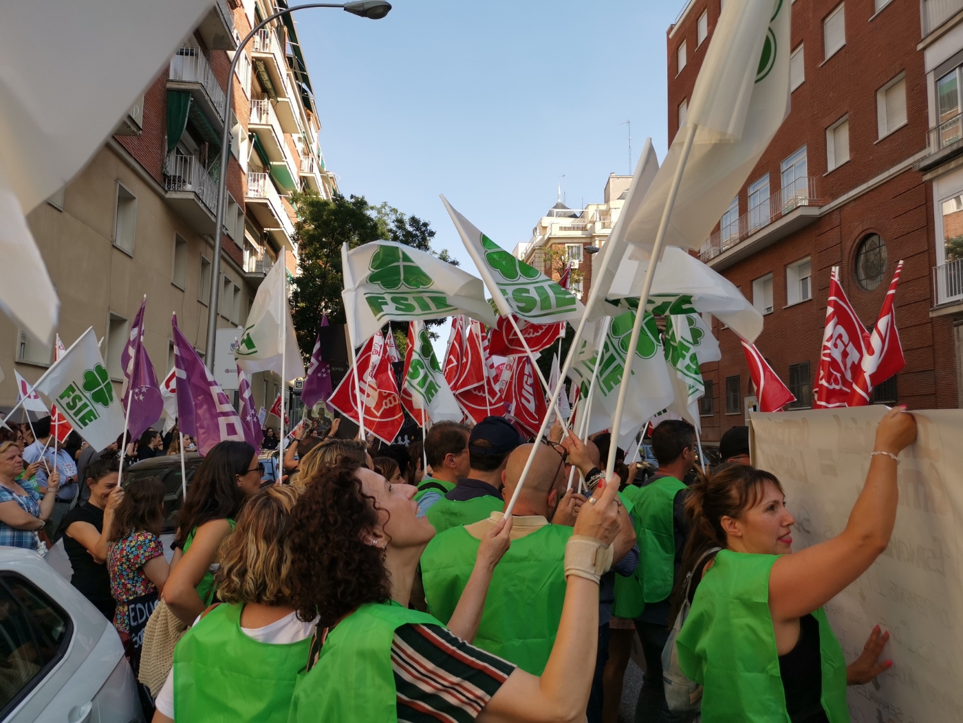 Madrid Comunidad Madrid FSIE concentración 22 de junio 2023 Infantil 5