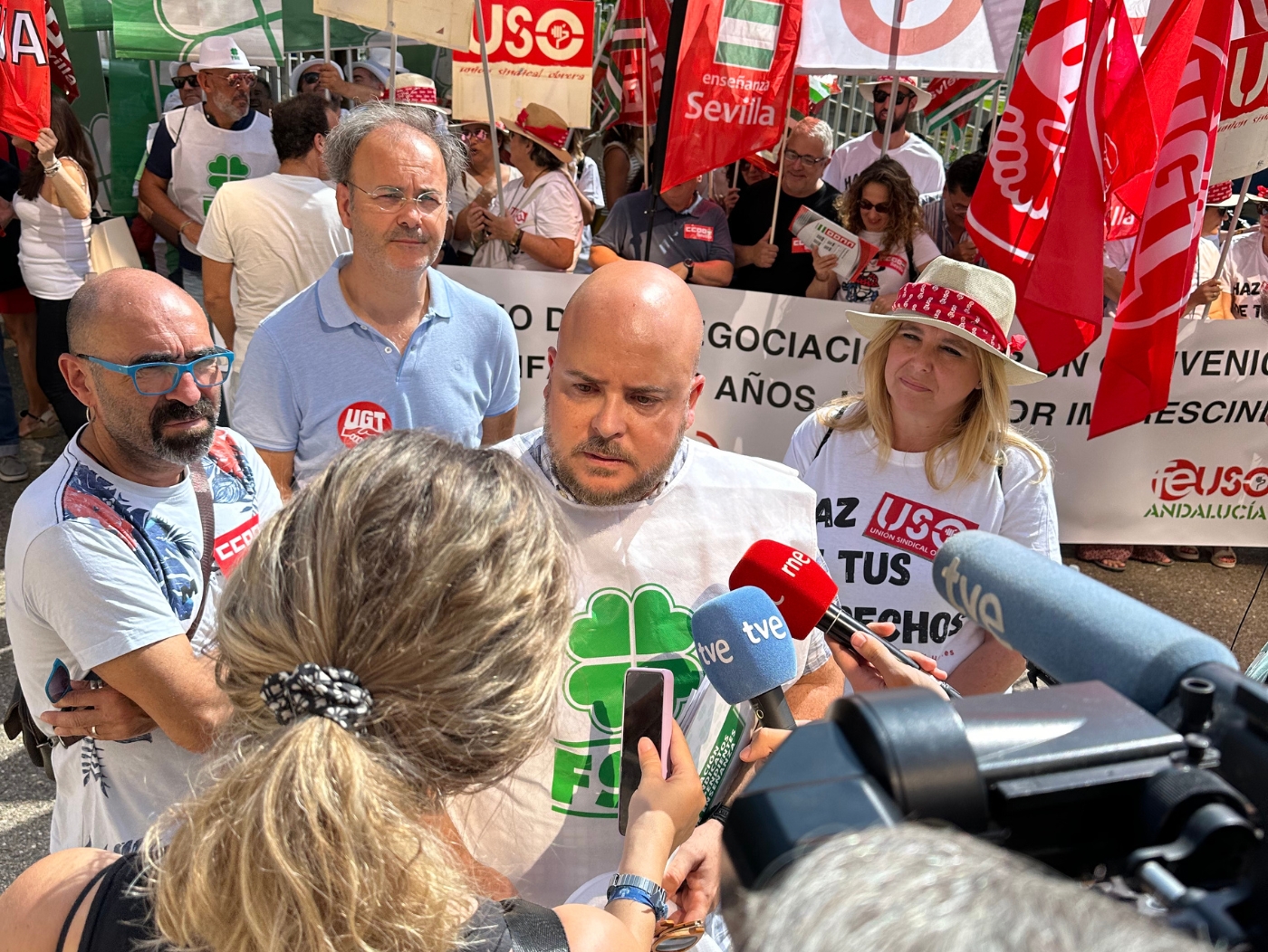 Sevilla Andalucia FSIE concentración 22 de junio 2023 Infantil 3
